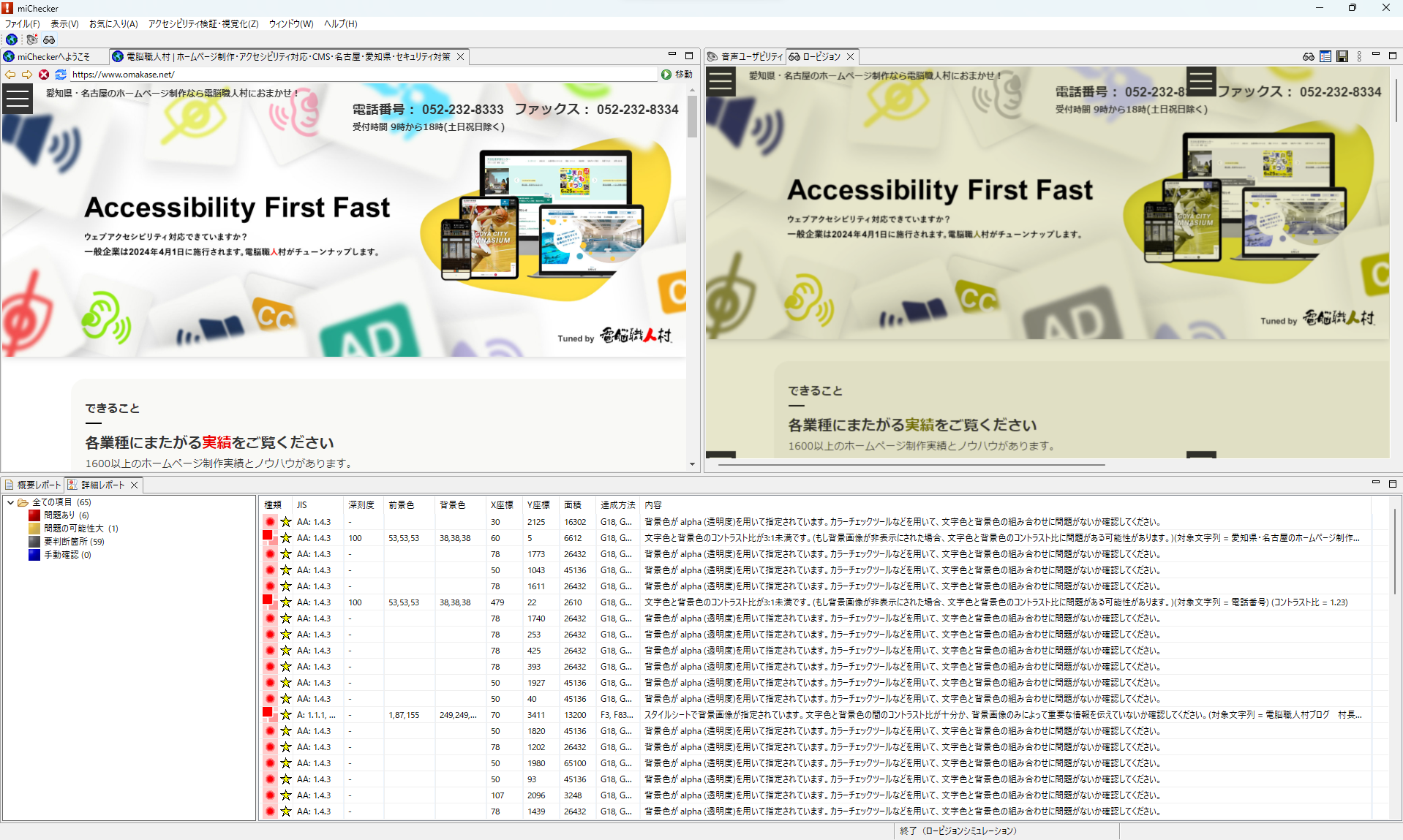 ウェブアクセシビリティチェッカー